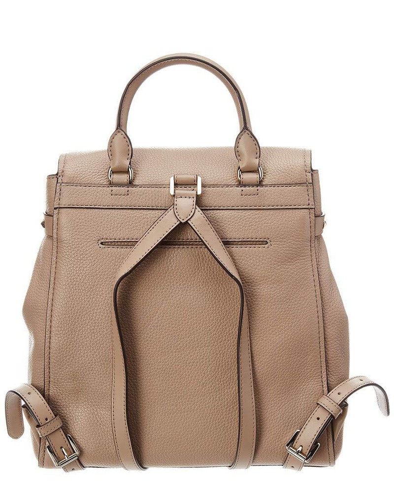 Michael Kors Women's Addison Medium Pebble Leather Backpack Truffle