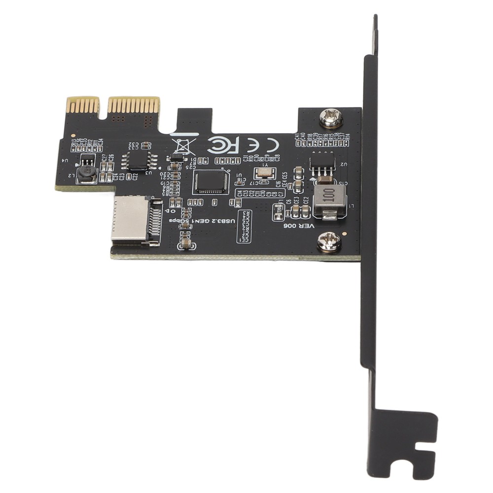 (Black) PCI-E To USB3.2 GEN1 Front USB C Expansion Card 5Gbps Type E