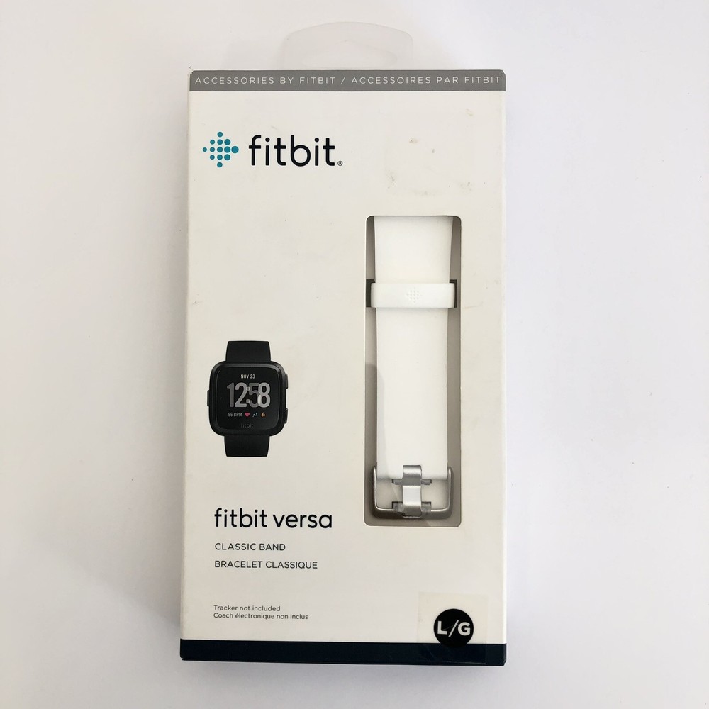 fitbit versa Classic Band Replacement White Large L New Authentic Strap Bracelet