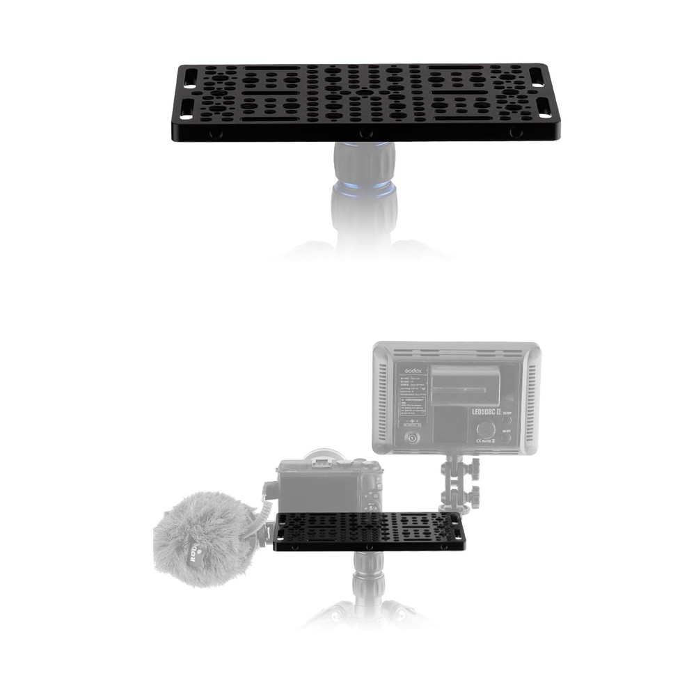 Multi-Function Camera Cheese Plate with 1/4 3/8 Threads Switching Plate