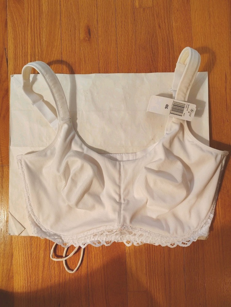 NWT White Convertible Underwire Paramour Bra, 40G