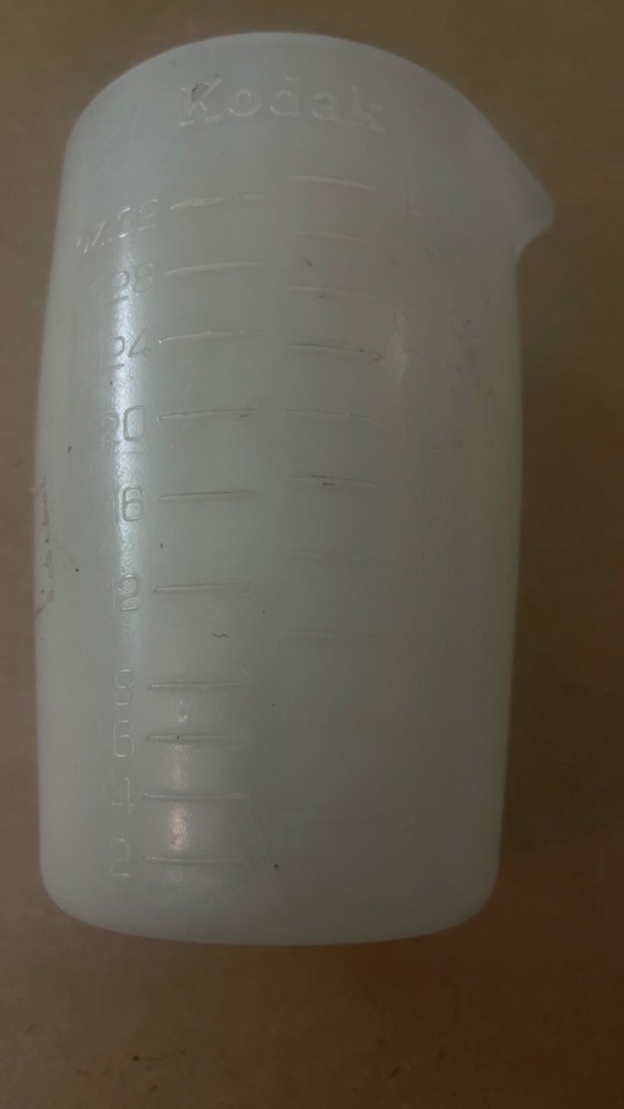Vintage Kodak Heavy Plastic Developing Measuring Beaker/Pitcher 7”