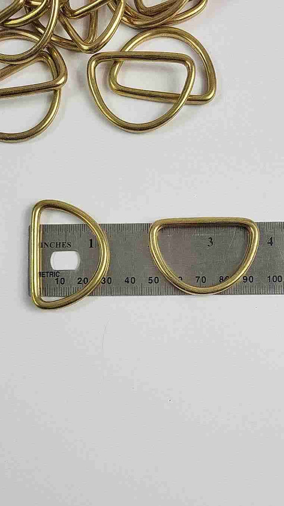 Solid Brass D-Ring 1.5 Inch - Heavy Duty & Bag Hardware - Pack Of 20