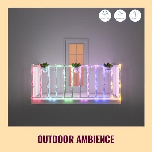 Fairy Lights, 65.6ft RGB LED Smart Color-Changing, Static and Dynamic Modes,