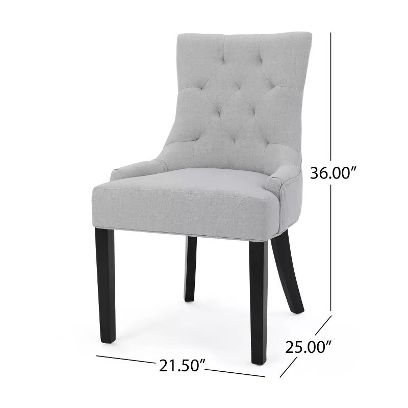 Christopher Knight Home Hayden Fabric Dining Chairs, 2-Pcs Set,Polyester, Light