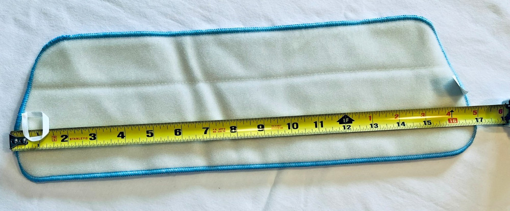 NEW, 3-pk. Microfiber Mop Pads for Flat and Spray Mops w/Hook & Loop Mop Head