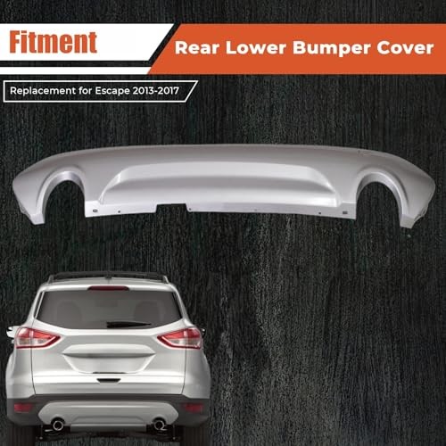 Silver Rear Lower Bumper Cover Replacement for Escape 2013 2014 2015 2016