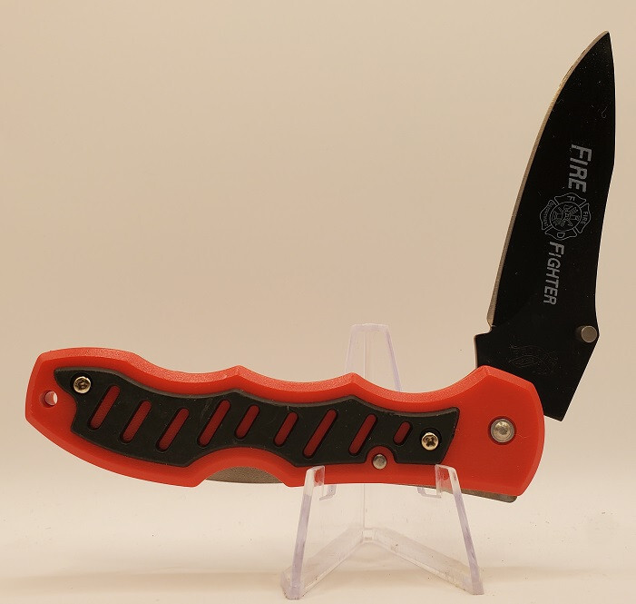 FROST CUTLERY FIREFIGHTERS FOLDING LOCKBACK KNIFE 18-657FF