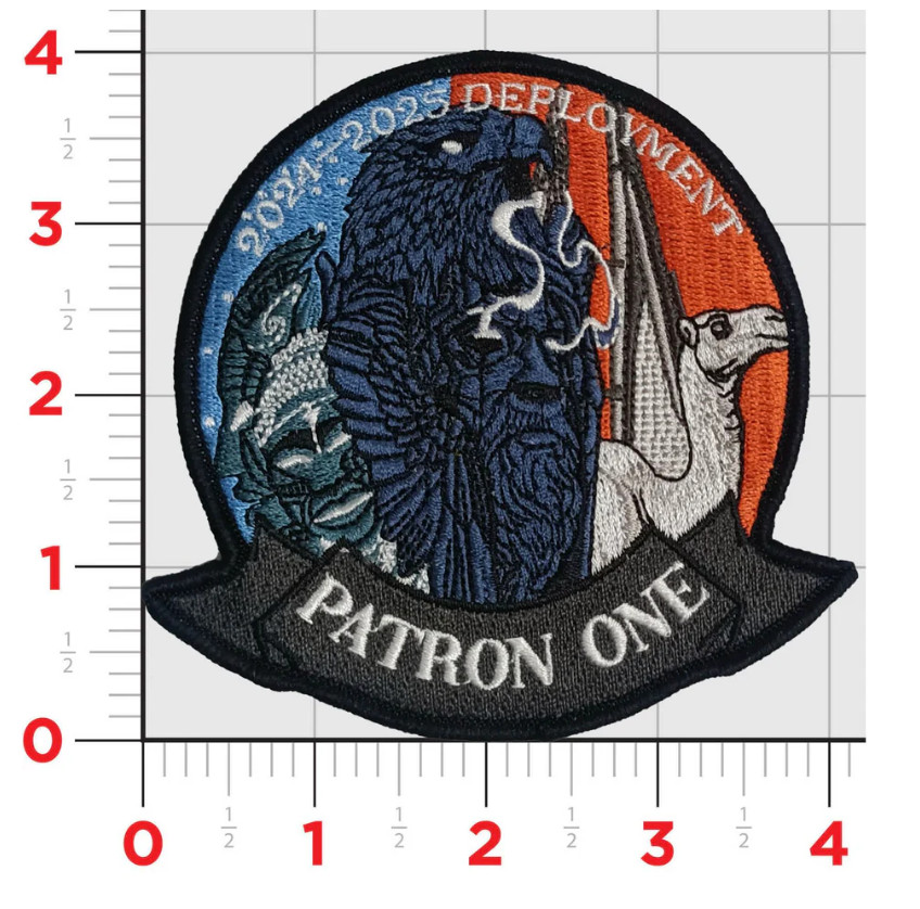 NAVY VP-1 SCREAMING EAGLES 2024-2025 EMBROIDERED PATCH WITH HOOK & LOOP