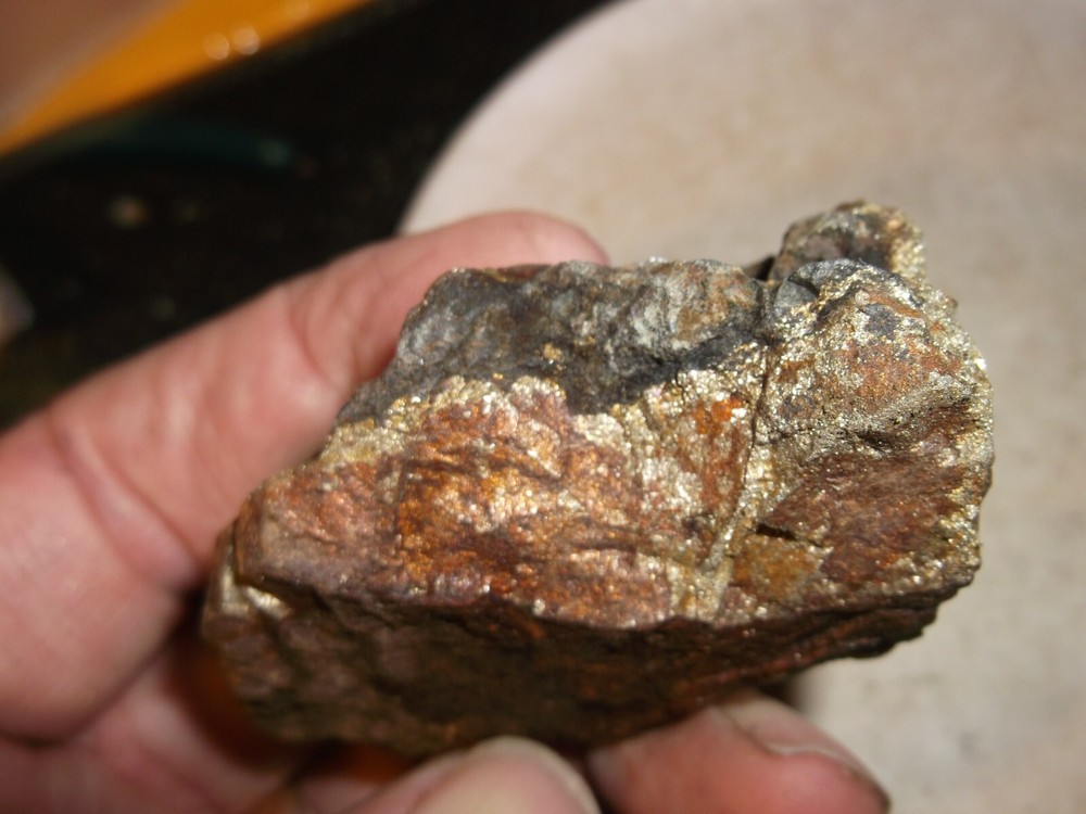 Gold, silver, copper, 121 grams samples ,ore high grade .