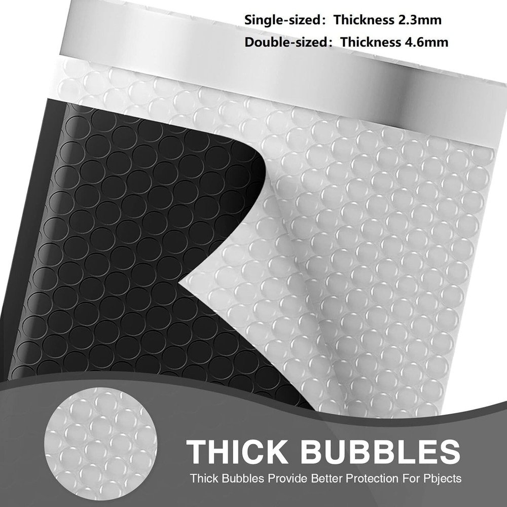500Pack Poly Bubble Mailers Padded Envelope Bubble Envelopes 6x10" 6x9" #0 Black
