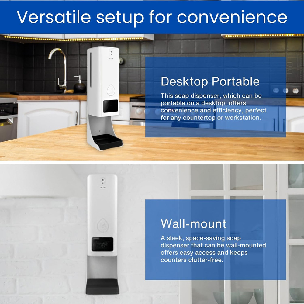 Automatic Soap Dispenser Touchless 1L Capacity Wall Mount Home & Office Use