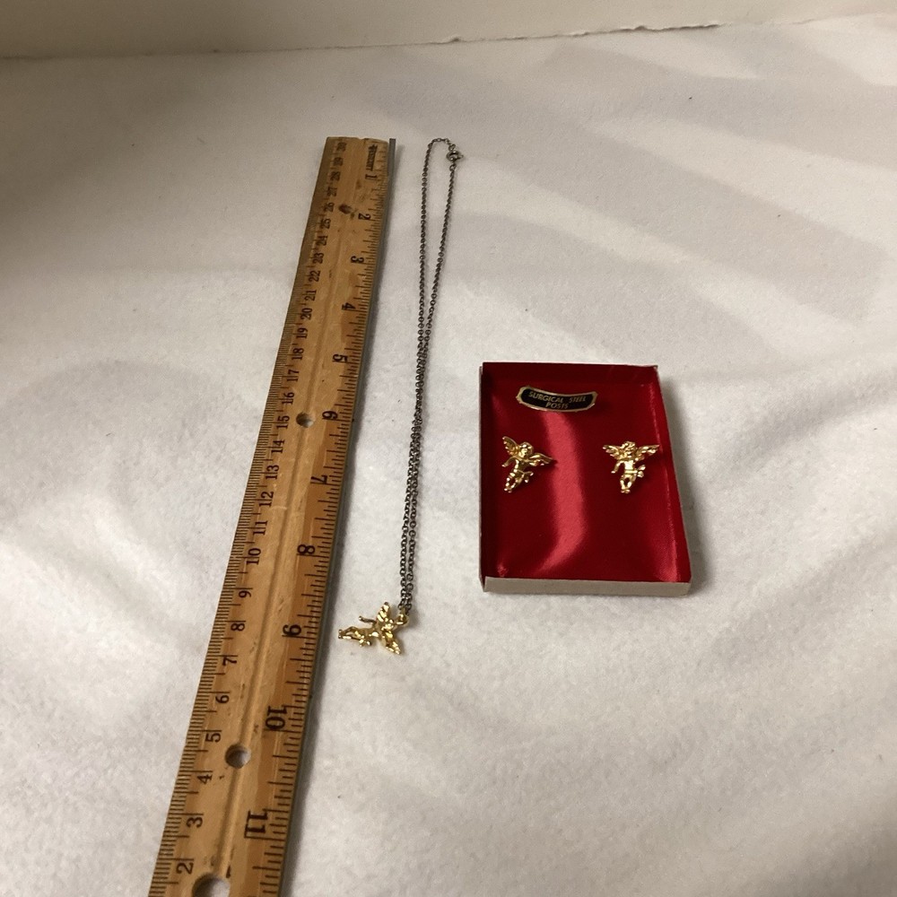 Angel Earring And Necklace Set