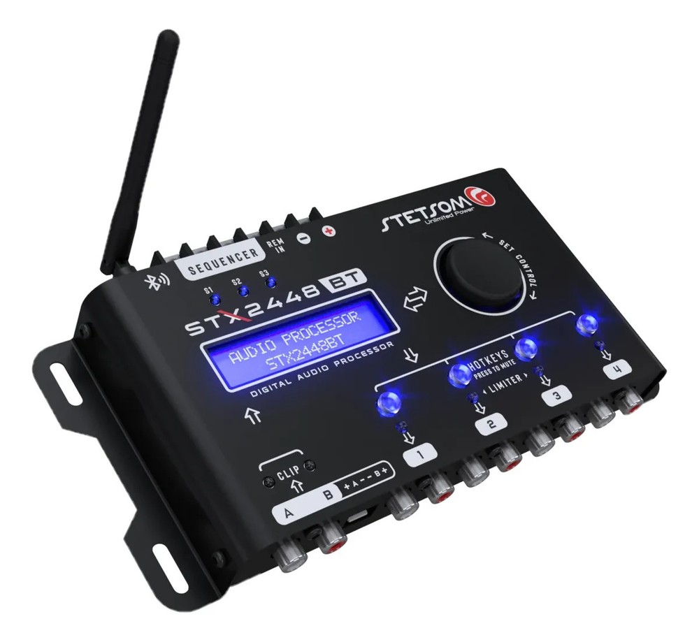 Stetsom STX2448 Digital Audio Processor Bluetooth Automotive Crossover Equalizer