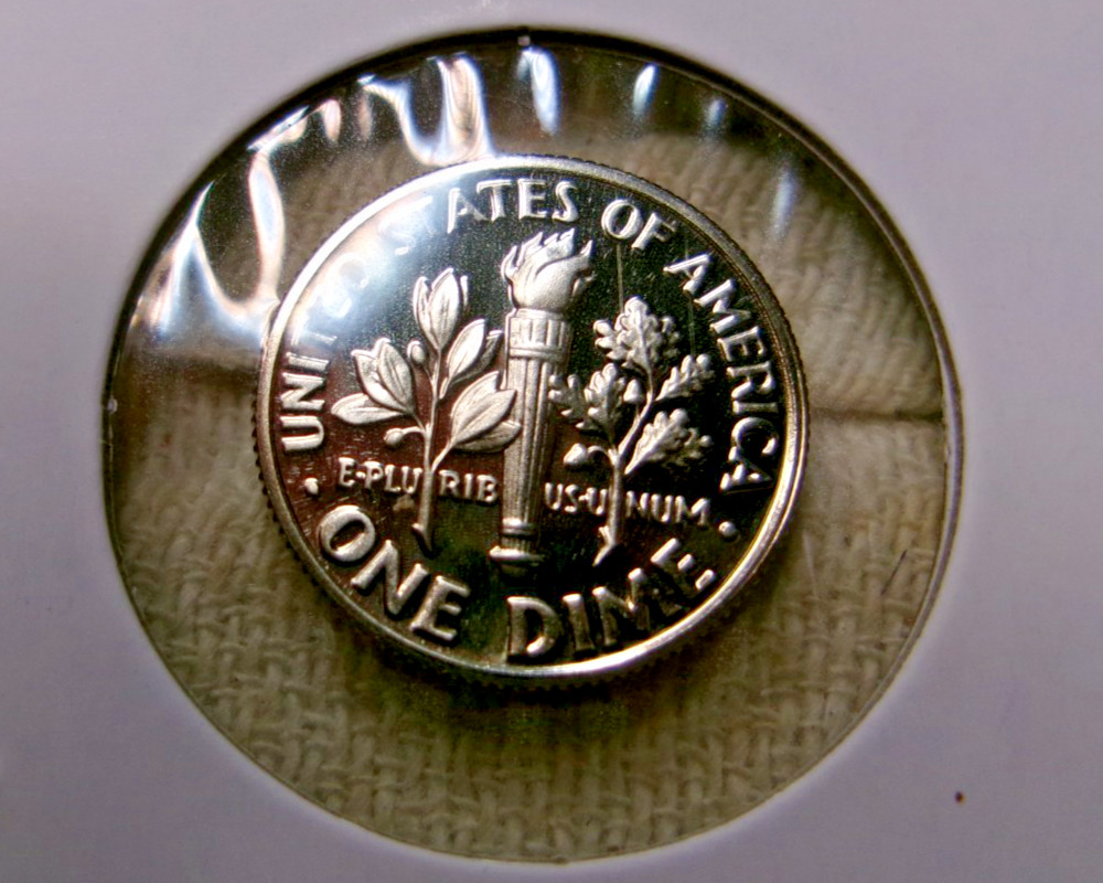1991 S CLAD Proof Roosevelt Dime US Mint FROM PROOF SET