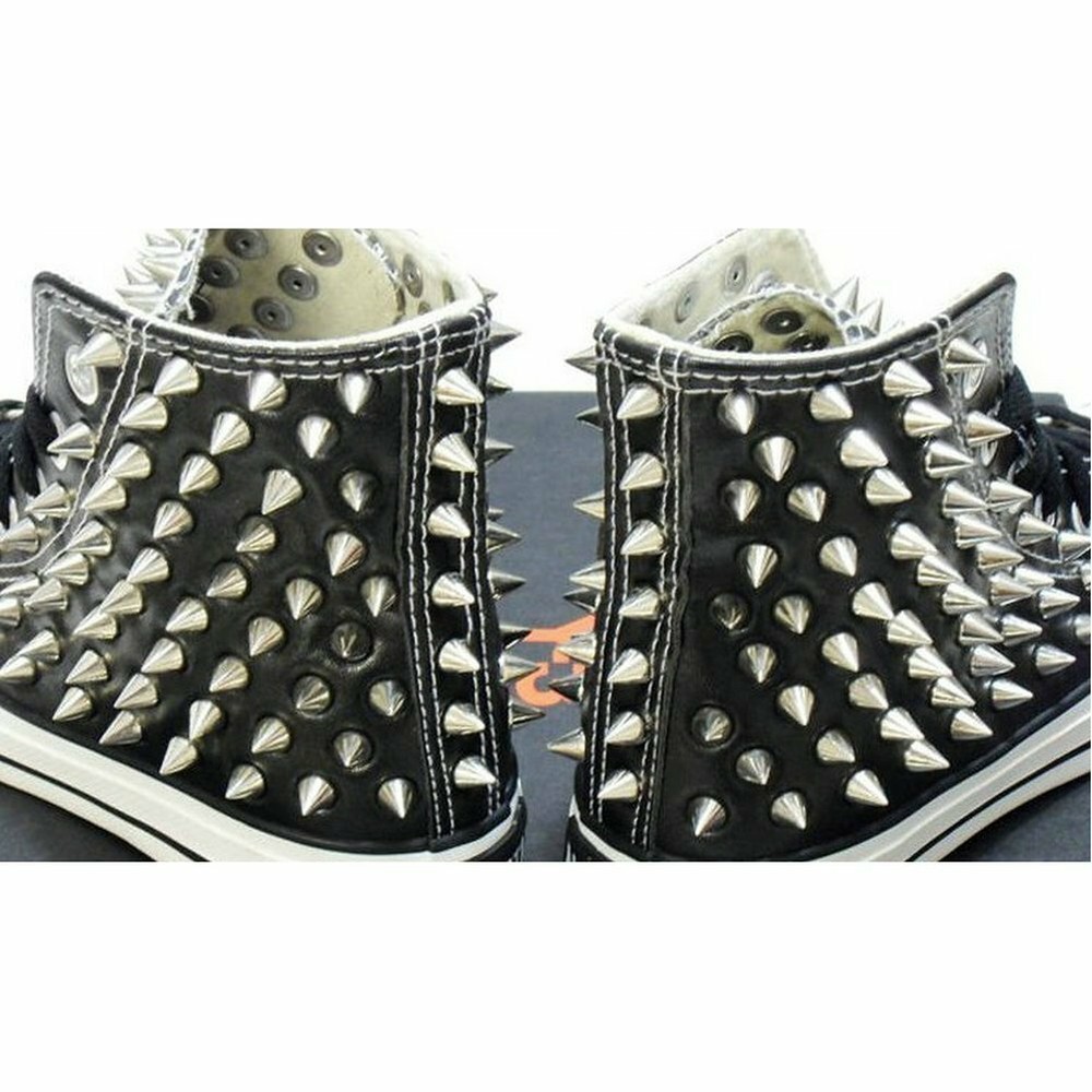 200pcs/set 9.5mm Silver Cone Spikes Screwback Studs DIY Craft Cool Rivets Punk