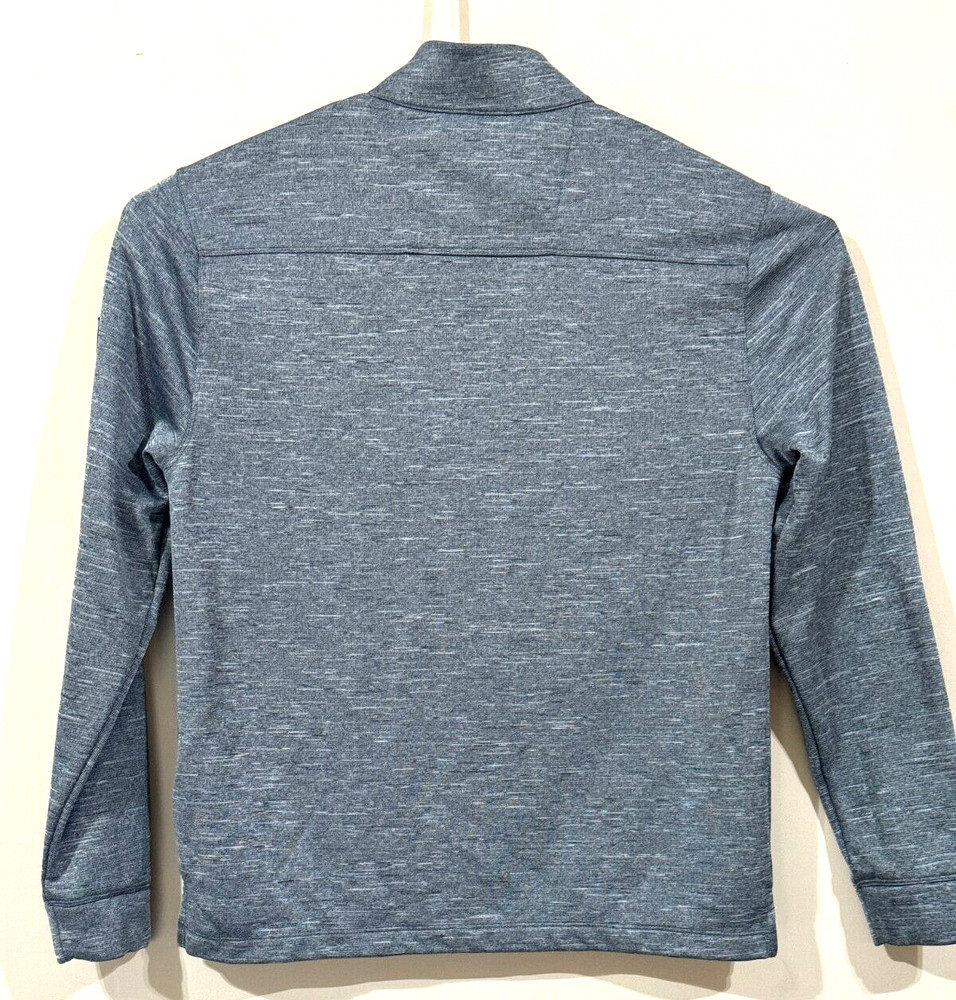 GREG NORMAN Quarter Zip Pullover Mens Medium Gray Performance Golf Shirt VG