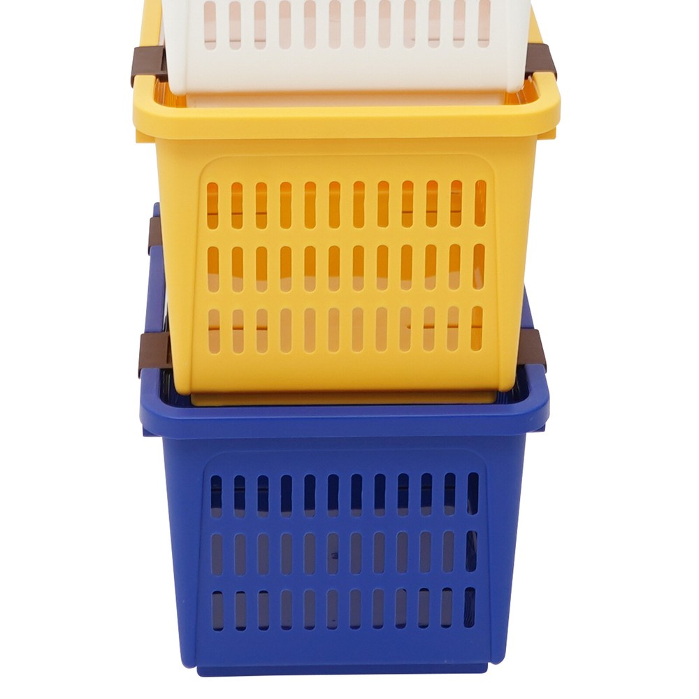 4 PCS Stacking Storage Baskets Stackable Organizer Baskets Modern Storage Bins