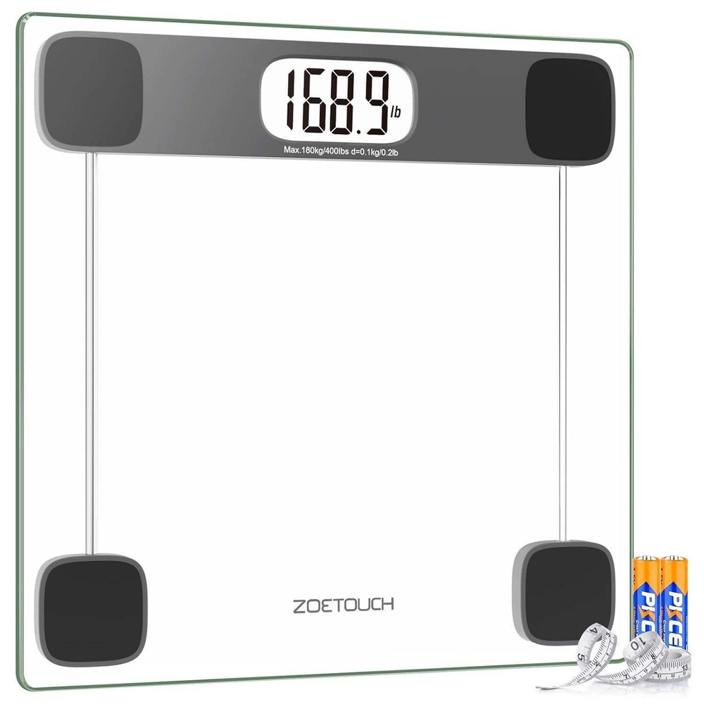 ZOETOUCH Accurate Digital Bathroom Scale with LCD Display