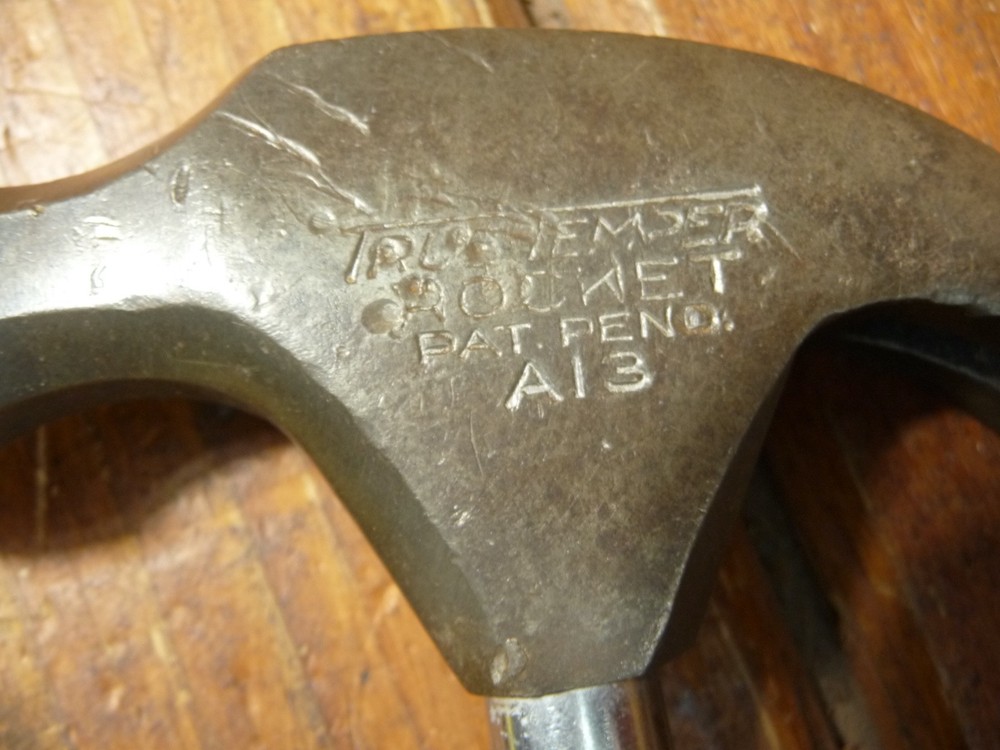 Vintage True Temper Rocket A13 Claw Hammer Brown Handle