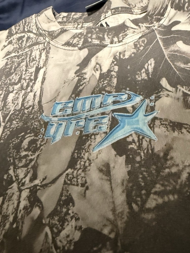 Empyre y2k star grey camo T-shirt