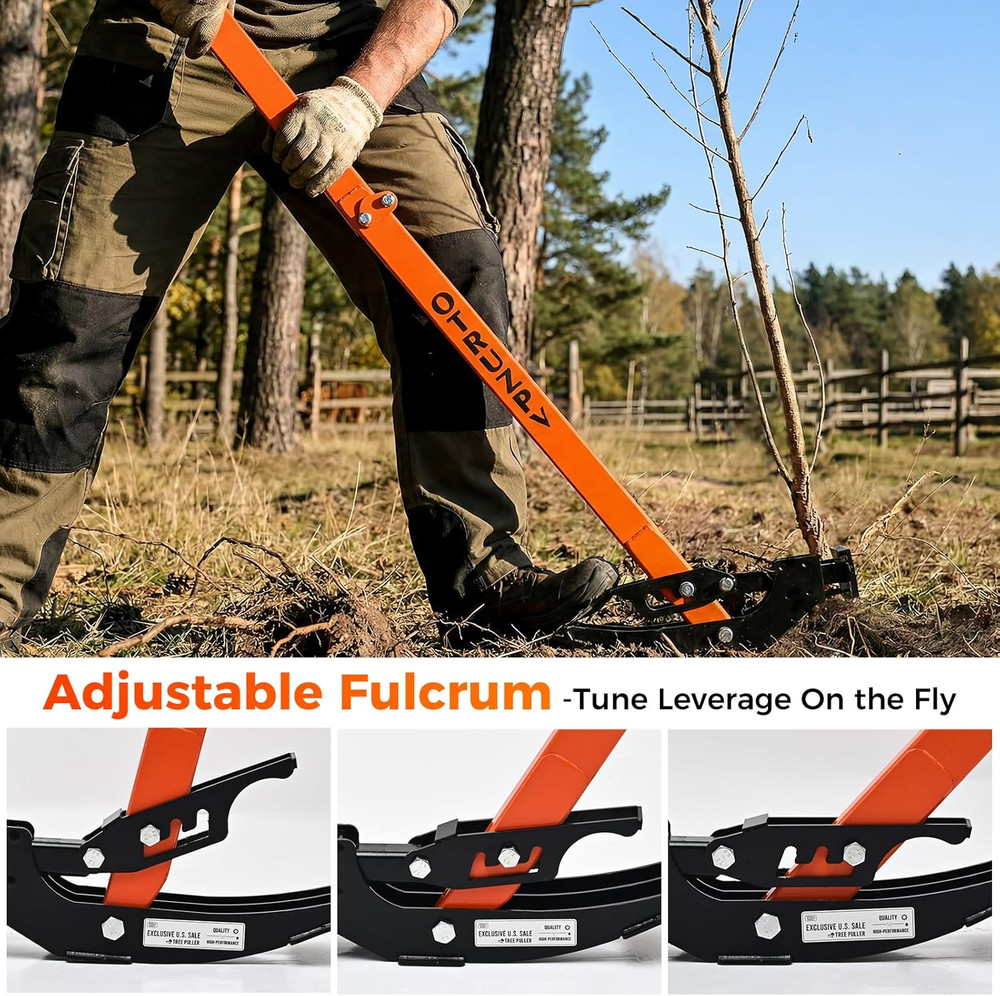 High-Leverage Tree Puller for Roots 1/4"–2" Effort-Saving Manual Root Remover