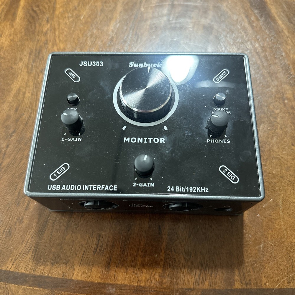 Sunbuck JSU303 Monitor Usb Audio Interface Untested