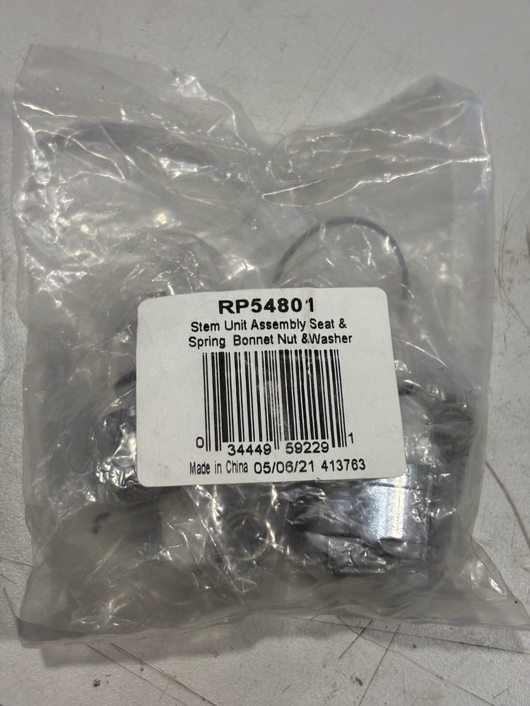 RP54801 STEM UNIT ASS SEAT & SPRING BONNET NUT & WASHER