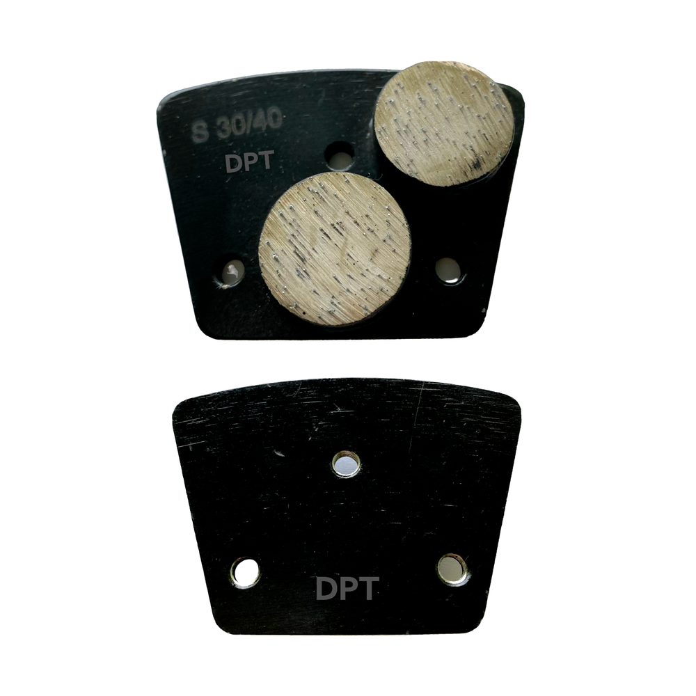 3 Pack Trapezoidal Grinding Disc for Concrete Bolt on Grinders 30 Grit Hard Bond