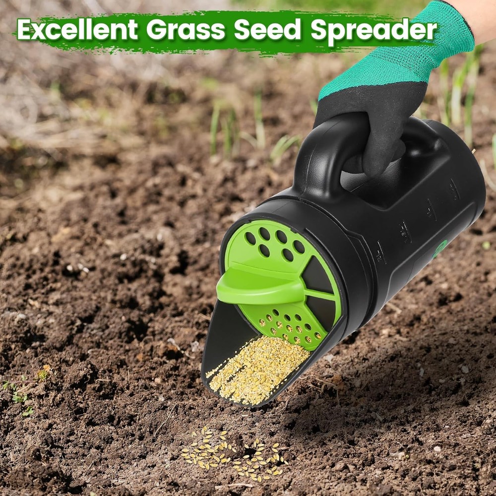 Hand Spreader Shaker, Multiple Adjustable Opening Sizes for All Purpose for Gras