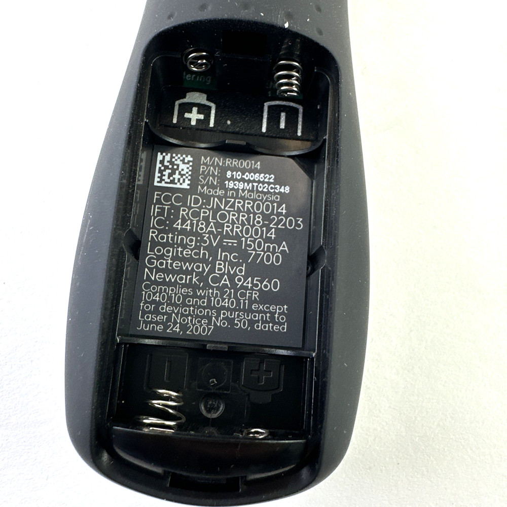 Logitech R800 Professional Presenter Remote Green Laser Pointer - TESTED