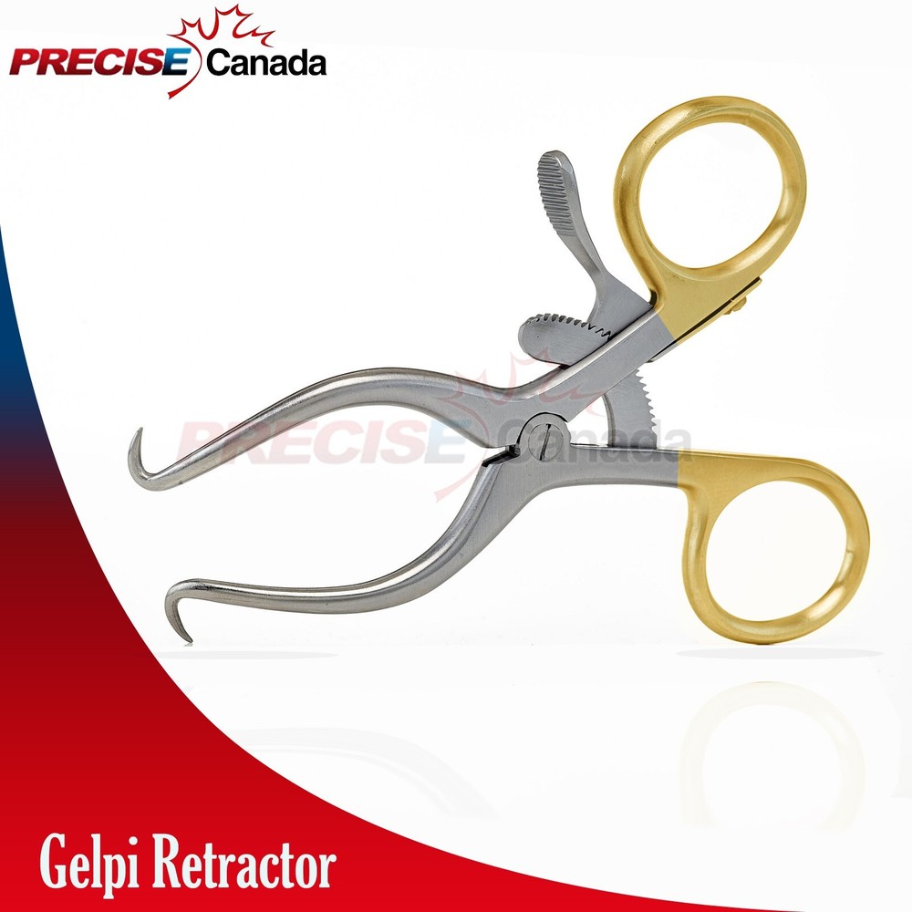 2 Pcs Gelpi Retractors 3.5" Sharp Points Surgical Veterinary Gold Handle
