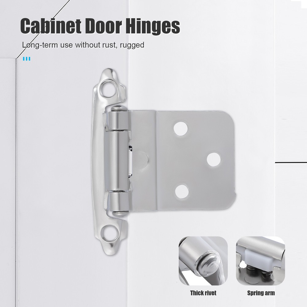 3/8" Inset Offset Kitchen Bathroom Cabinet Doors Hinges Self Closing Face Mount