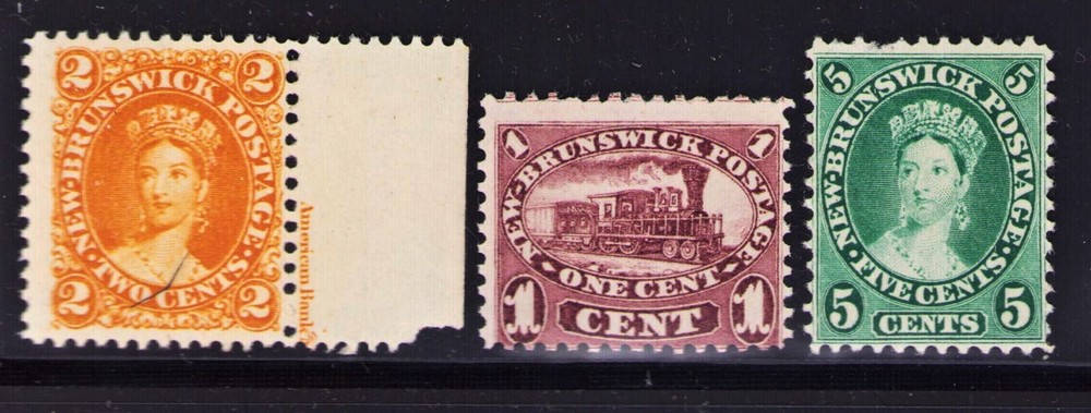 New Brunswick Canada 6, 7, 8 Mint No Gum