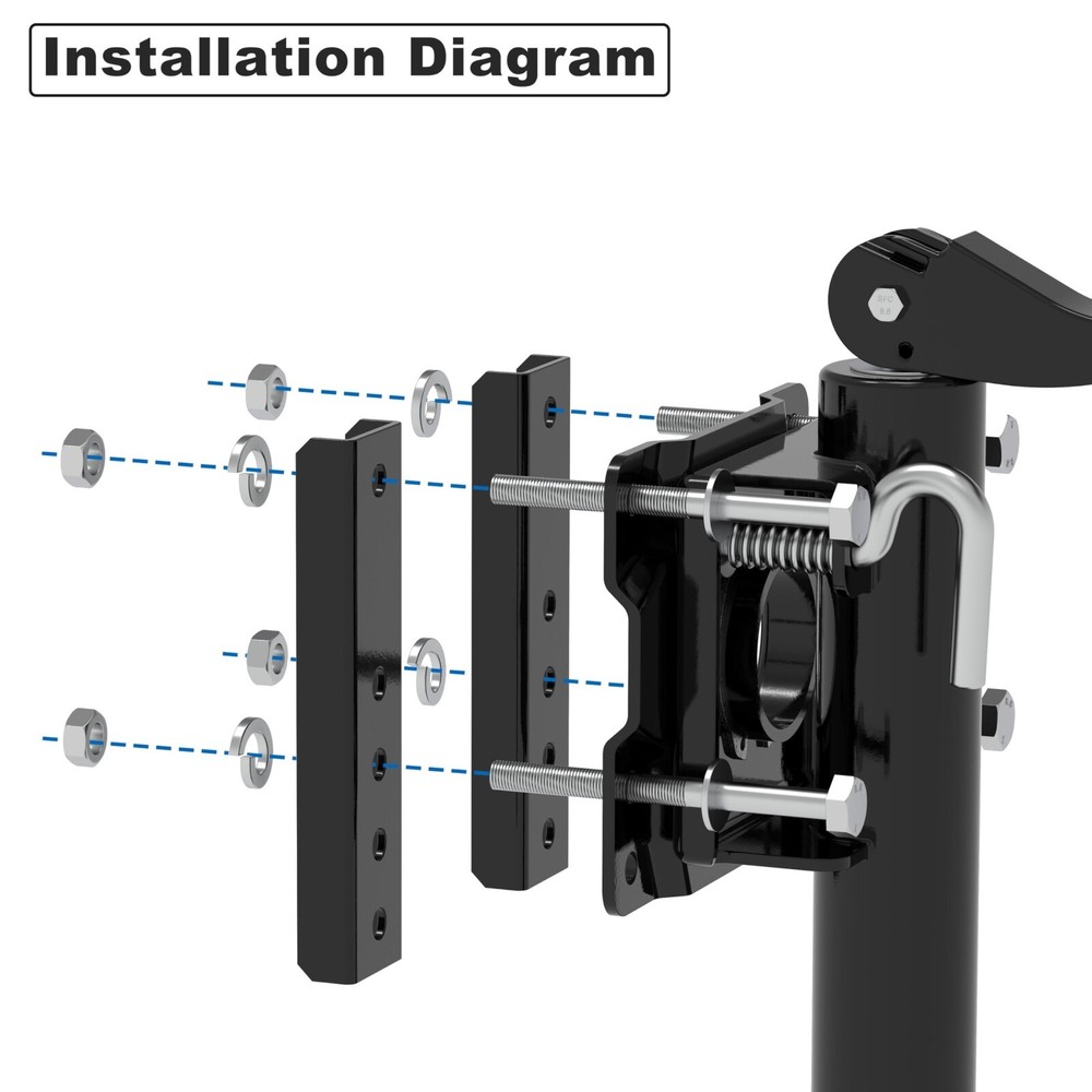 Swivel Bolt-on Trailer Jack, Trailer Jack Stand, 10" Vertical Movement, 1000 lbs