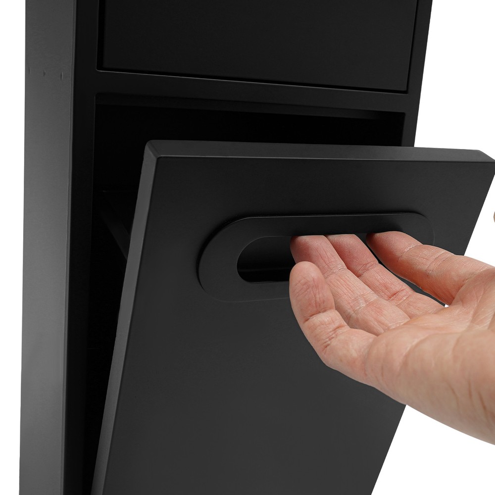 Rectangle Hidden Bathroom Trash Can Cabinet - Modern Space-Saving Design