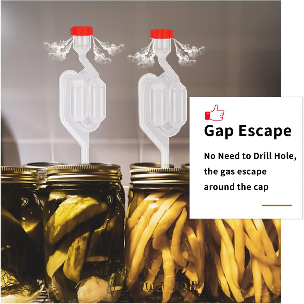 5Pack Fermentation Airlock,Twin Bubble Fermenting Improved High Transparency S S
