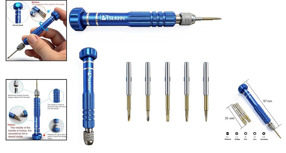 Versatile Mini Screwdriver Set - Lightweight & Sturdy for Eyewear & Electronics