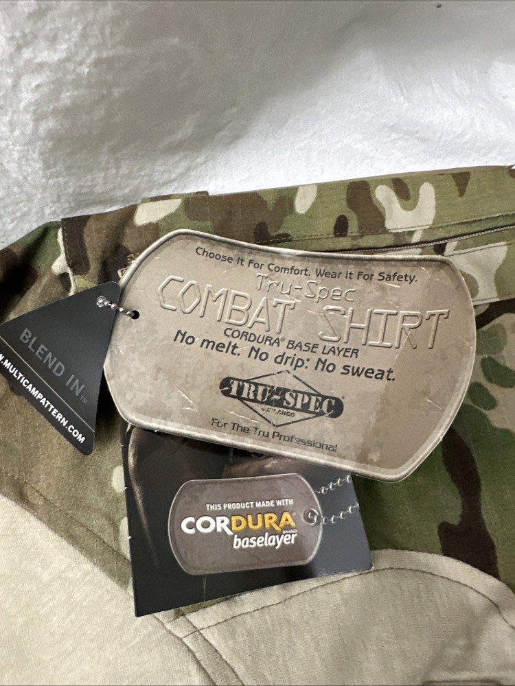 TRU-SPEC TRU Combat Shirt W/ Codura Base Small Regular Crye Precision Multicam