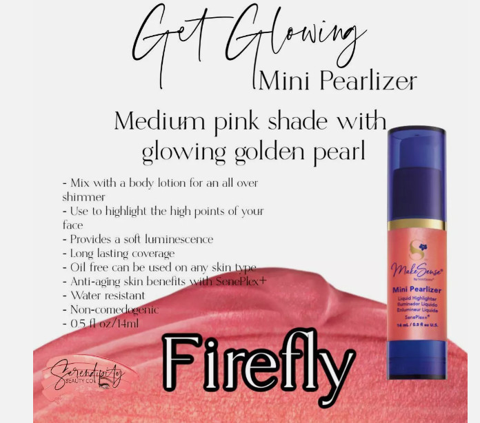 SeneGence MakeSense FIREFLY MINI PEARLIZER 0.5 Oz LE Glowing Liquid Highlighter