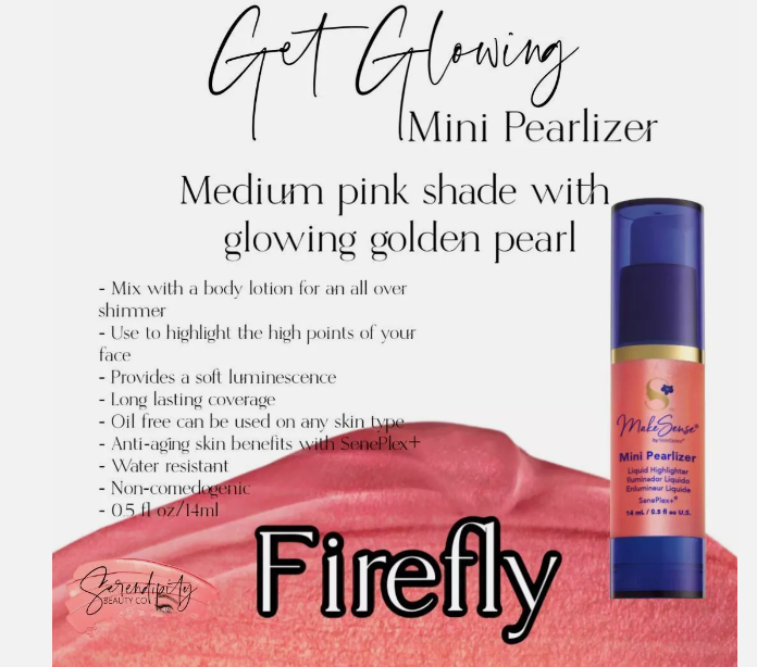 SeneGence MakeSense FIREFLY MINI PEARLIZER 0.5 Oz LE Glowing Liquid Highlighter
