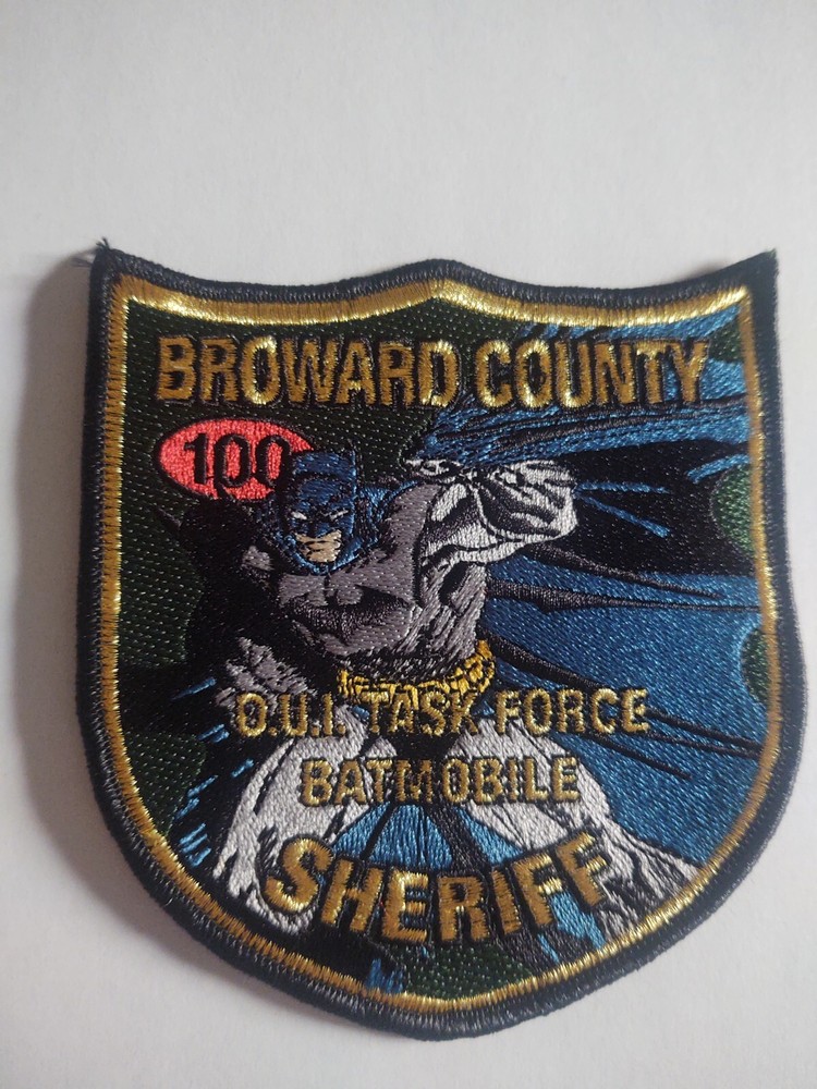 BROWARD COUNTY D.U.I. TASK FORCE BATMOBILE SHERIFF PATCH FLORIDA