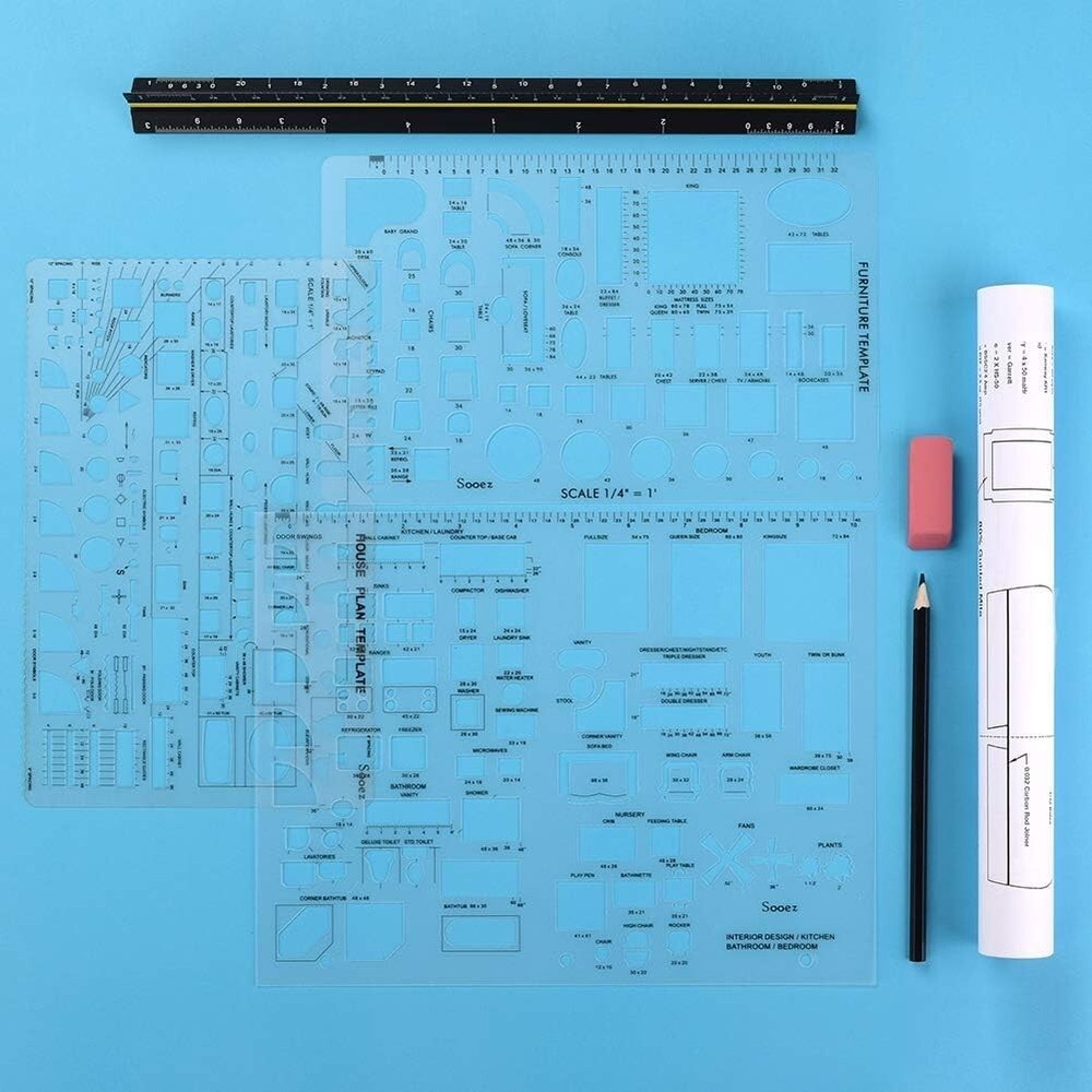 Architectural Templates, House Plan Template, Interior Design Template