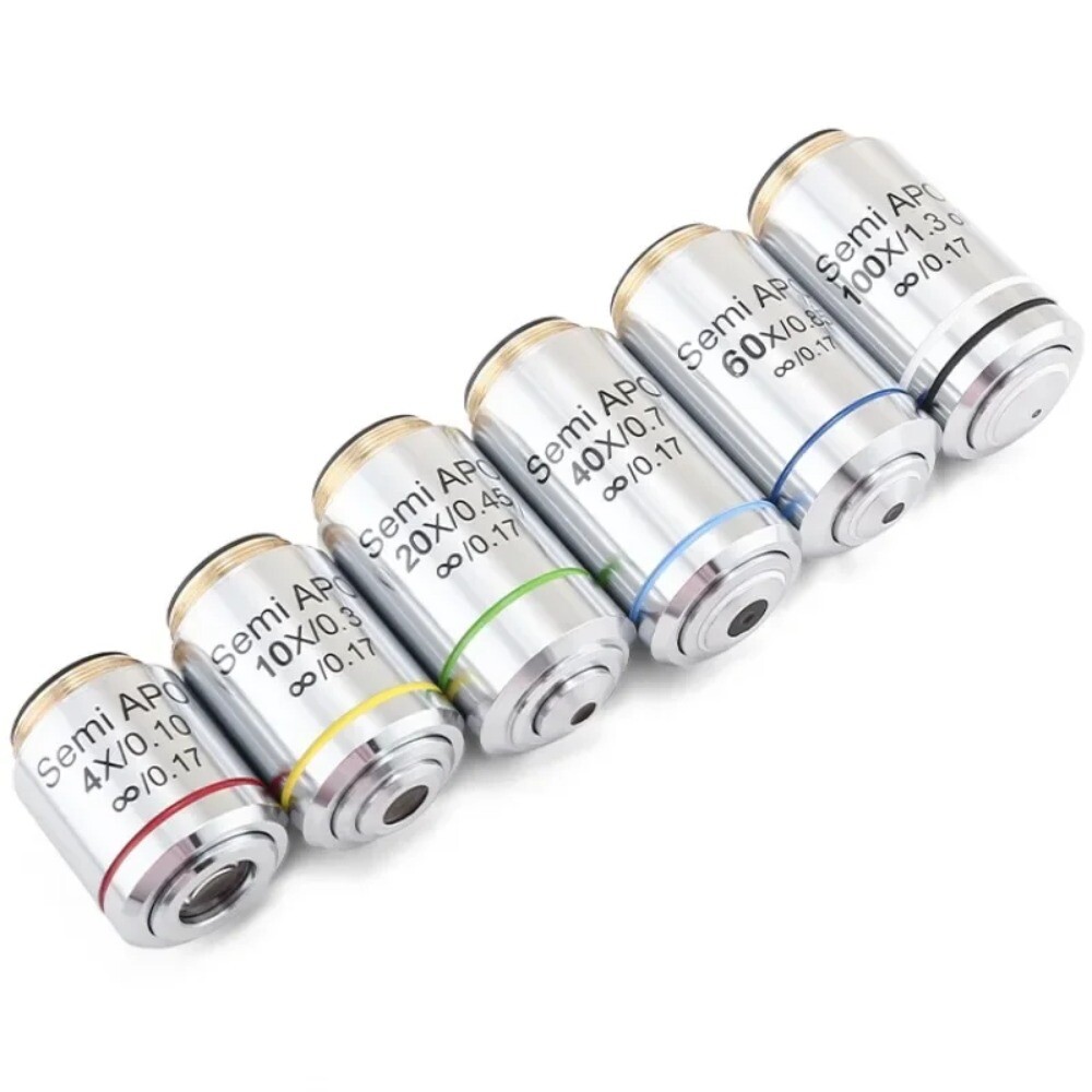 4x - 100x Semi Apochromatic APO Plan Infinite biological Objective Lens