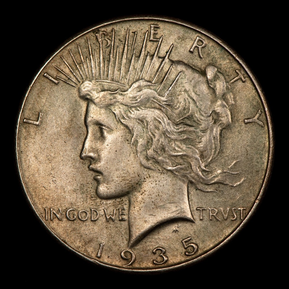1935 $1 Silver Peace Dollar - Luster - UNC - SKU-D4787