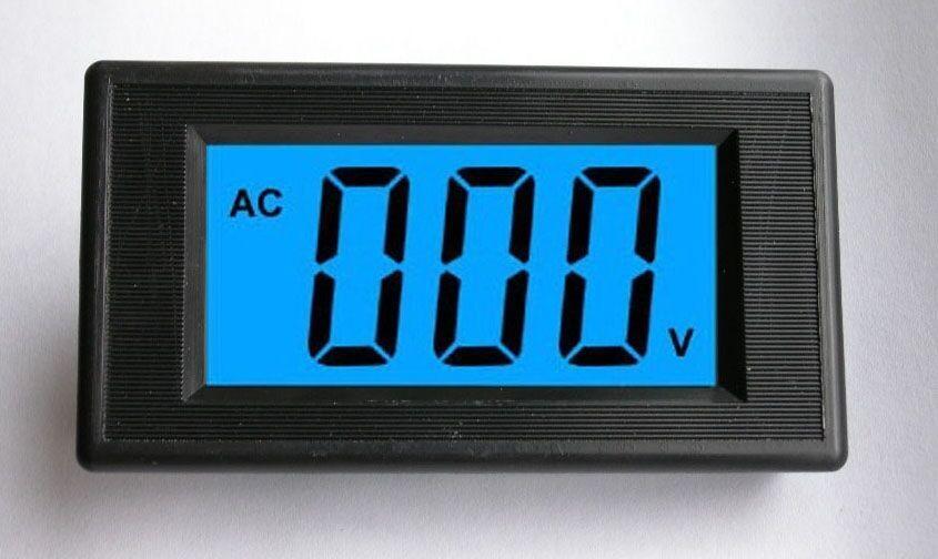 1Pcs 3 1/2 Blue LCD Digital Volt Panel Meter AC 0-200V Digital AC voltmeter