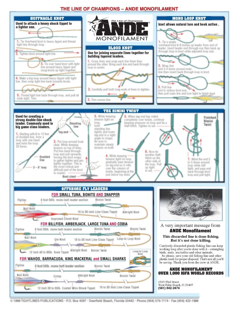 Fly Fishing Knots #7 (Saltwater) - Waterproof Reference Guide