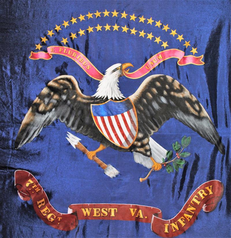 Regimental Colors Flag - Navy Blue w/Eagle - Civil War