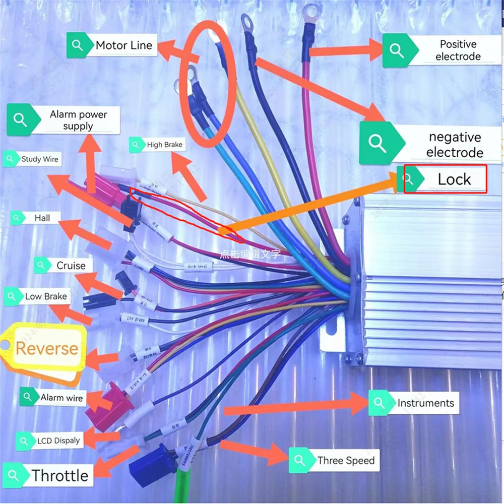 48-72V Brushless Motor Speed Controller DC 1000W Scooter Controller Rep