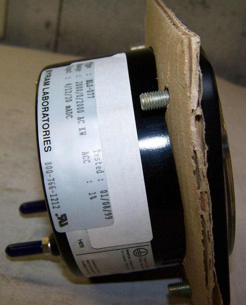 NEW ASCO CROMPTON BLS-077 0-2000 IMPORT 0-2000 EXPORT AC KW/KVAR PANEL METER